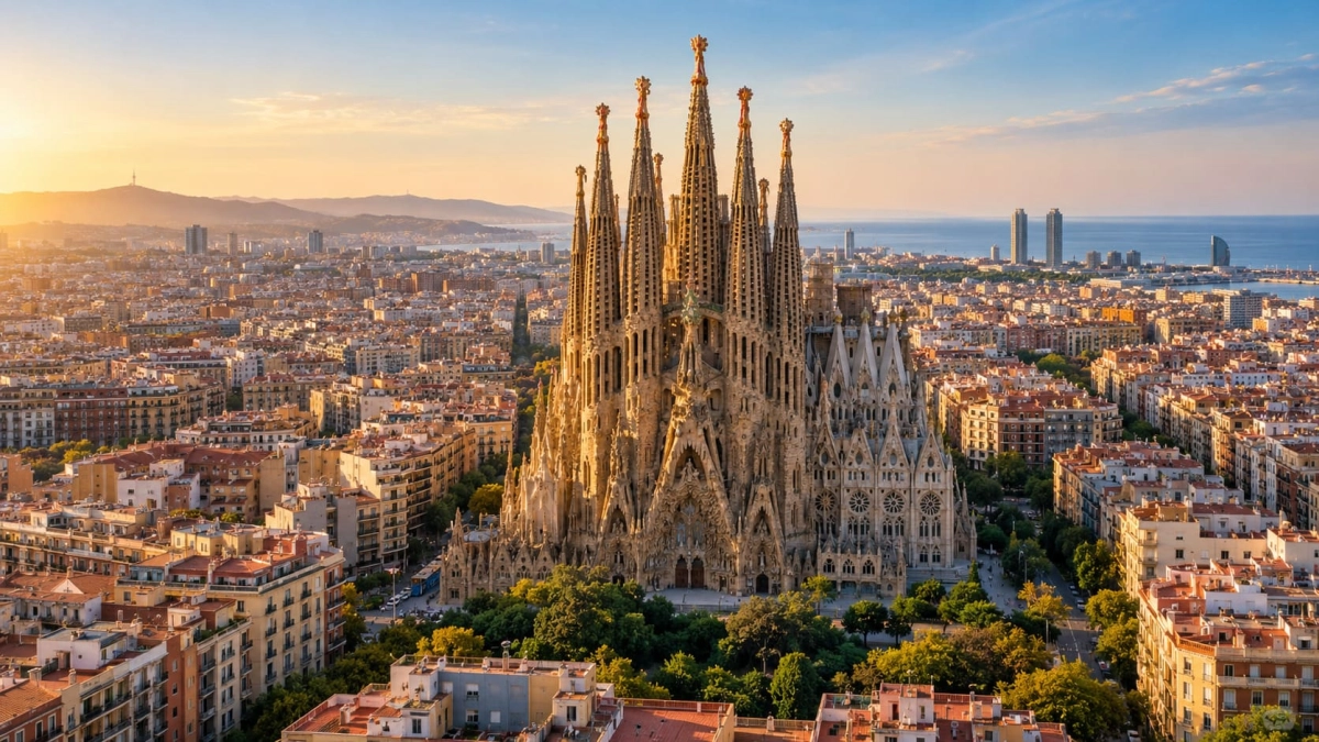 Barcelona si Sagrada Familia la rasarit